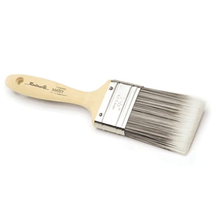 4 Chisel Edge Paint Brush, Polyester Bristle, Wood Handle, 12 PK